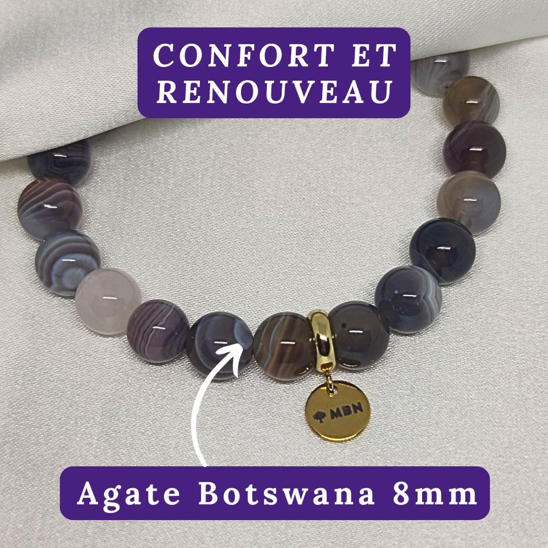 Bracelet Agate de Botswana "Collection MBN"