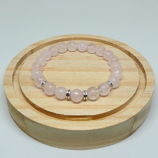 bracelet de quartz rose