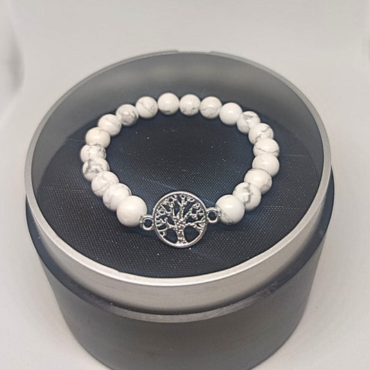 Bracelet Howlite Arbre de Vie