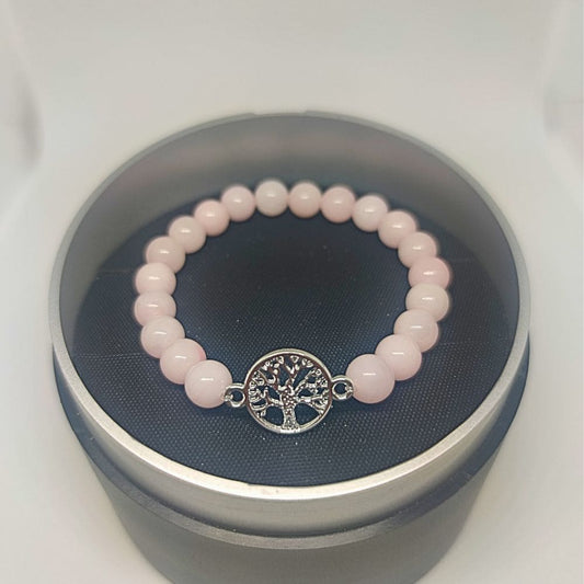 Bracelet Quartz Rose Arbre de Vie